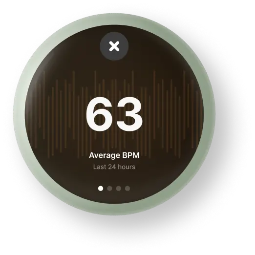 Spirit showing average heartbeat BPM in the last 24 hours. 